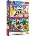 PUZZLE 2x24 PSI PATROL PSI DZIEŃ ZABAW PIESKI CHASE UKŁADANKA 34434 TREFL