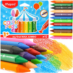 KREDKI GRUBE ŚWIECOWE COLORPEPS JUMBO 12 INTENSYWNYCH KOLORÓW MAPED