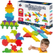 KLOCKI MAŁYCH GENIUSZY EDUKACYJNE KOLOROWE PUZZLE UKŁADANKA 80 EL. ASKATO