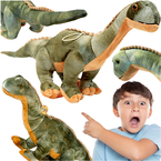 MASKOTKA WIELKI PLUSZOWY DINOZAUR ZIELONY BRACHIOZAUR 80 CM DEEF