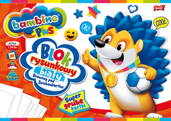 BLOK RYSUNKOWY BIAŁY SZKOLNY GRUBY A3 20 KARTEK BAMBINO 100g NA PLASTYKĘ
