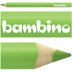 KREDKA BAMBINO TRÓJKĄTNA W DREWNIANEJ OPRAWIE GRUBA JUMBO JASNOZIELONA