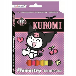 PLECAK SZKOLNY 4-KOMOROWY FLAMASTRY 12k. 2w1 MAJEWSKI KRÓLIK BLACK KUROMI