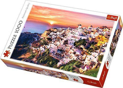 PUZZLE 1000 ELEMENTÓW ZACHÓD SANTORINI GRECJA UKŁADANKA 10435 - TREFL