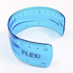 LINIJKA NIEŁAMLIWA 20 cm GIĘTKA FLEXI KIDEA