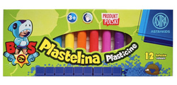 PLASTELINA SZKOLNA OKRĄGŁA 12 KOL BS STARS - ASTRA