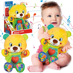 INTERAKTYWNY MIŚ MISIEK LELEK MIĘKKI EDUKACYJNY EFEKTY ŚWIETLNE CLEMENTONI