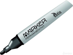 MARKER PERMAMENTNY WODOODPORNY 3mm CZARNY KOŃCÓWKA STOŻKOWA TETIS