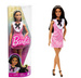LALKA BARBIE FASHION RÓŻOWA SUKIENKA DŁUGIE CIEMNE WŁOSY 30cm