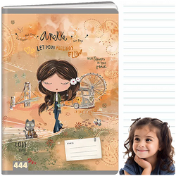 ZESZYT A4 W LINIE 40 KARTEK DZIEWCZYNKA ANEKKE SZKOLNY MIĘKKA OPRAWA ARGUS