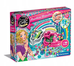 ZESTAW KREATYWNY KOLOROWE BRANSOLETKI CRAZY CHIC KORALIKI CLEMENTONI