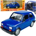 AUTO SAMOCHÓD FIAT 126P MALUCH METALOWY KOLEKCJONERSKI WELLY 1:21 GRANATOWY