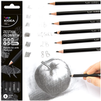 OŁÓWEK DO SZKICOWANIA Z WĘGLEM RYSUNKOWYM KIDEA 6 sztuk ZESTAW ARTYSTYCZNY