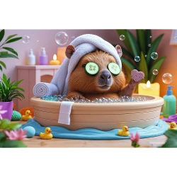 PUZZLE 160 ELEMENTÓW KAPIBARA W SPA UKŁADANKA DLA DZIECI TREFL 15433