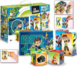 PUZZLE KLOCKI OBRAZKOWE BEN 10 12 EL. - CLEMENTONI