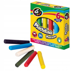 PLASTELINA ASTRA AS SZKOLNA OKRĄGŁA 6 KOLORÓW MIĘKKA ŁATWA W MODELOWANIU
