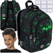 PLECAK SZKOLNY TRZYKOMOROWY LEKKI 20L ST.RIGHT BP-26 GREEN GAME + NAKLEJKI