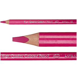 KREDKA ASTRA TRÓJKĄTNA OŁÓWKOWA JUMBO GRUBA W DREWNIE RÓŻOWA