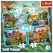 PUZZLE WYJĄTKOWE DINOZAURY DINO UKŁADANKA 4w1 71 EL. 34609 TREFL