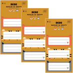 NAKLEJKI NA ZESZYTY PODRĘCZNIKI BB FRIENDS BOYS INTERDRUK 9 szt. - 3 opak.