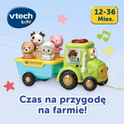 ZABAWKA INTERAKTYWNA EDUKACYJNA TRAKTOREK WESOŁEK ZWIERZĄTKA PL VTECH 61488