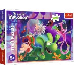 PUZZLE 100 EL. SMOK DIPLODOK I PRZYJACIELE UKŁADANKA DLA DZIECI TREFL 16486