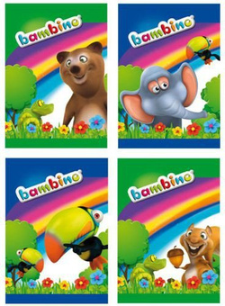 ZESZYT BAMBINO A5 16 KARTEK KRATKA UNIPAP SZKOLNY LAMINOWANY - 3 szt.