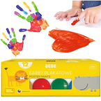 FARBY PLAKATOWE 12 KOLORÓW 20 ml SREBRY ZŁOTY BB KIDS INTERDRUK