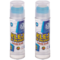 KLEJ SZKOLNY W PŁYNIE Z APLIKATOREM TRANSPARENTNY 125 ml ASTRA - 2 sztuki