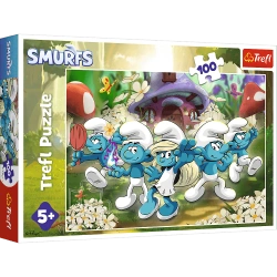 PUZZLE 100 ELEMENTÓW POZNAJ SMERFY UKŁADANKA TREFL 16487