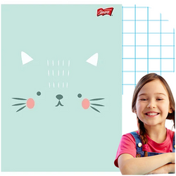 ZESZYT A5 W KRATKĘ 32 KARTKI LAMINOWANY CUTE ZWIERZĄTKA UNIPAP - 15 sztuk
