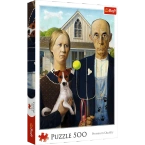 PUZZLE 500 ELEMENTÓW AMERICAN GOTHIC PSIA EDYCJA UKŁADANKA 37526 TREFL