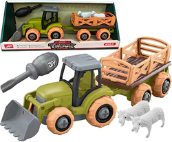 TRAKTOR DO SKRĘCANIA Z PRZYCZEPĄ OWIECZKI FARMA