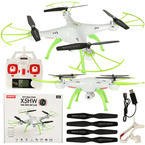 DRON SYMA ZDALNIE STEROWANY X5HW ZIELONY RC KAMERA ZASIĘG 50m OBRÓT 360