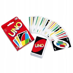 UNO GRA KARCIANA TOWARZYSKA 112 KARTY DO GRY TALIA CLASSIC CLIPSTRIP MATTEL