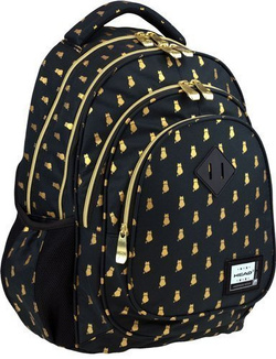 2w1 PLECAK I PIÓRNIK ZŁOTE KOTY GOLDEN KITTY HEAD