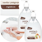 CLINEX MYDŁO W PŁYNIE LIQUID SOAP NAWILŻA 500ml ZAPACH MIGDAŁOWY - 2 szt.