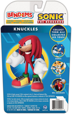 SONIC THE HEDGEHOG KNUCKLES JEŻ FIGURKA ELASTYCZNA WYGINANA BENDEMS