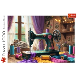 PUZZLE 1000 MASZYNA DO SZYCIA MOJA PRACOWNIA KRAWIECKA TREFL 10952