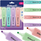 ZAKREŚLACZE PASTELOWE SZKOLNE 4 kolory MAZAKI FLAMASTRY SIGNAL PELIKAN