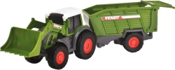 ZESTAW POJAZDÓW KOPARKA WYWROTKA TRAKTOR Z PRZYCZEPĄ STRAŻ DICKIE TOYS
