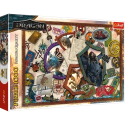 PUZZLE 1000 EL. JAK WYTRESOWAĆ SMOKA BOHATEROWIE UKŁADANKA TREFL 10959