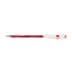 DŁUGOPIS ŻELOWY Z ZATYCZKĄ CZERWONY PILOT G-1 PŁYNNIE PISZE 0,25 mm