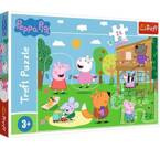 PUZZLE 24 MAXI DUŻE ŚWINKA PEPPA ZABAWY NA POLANIE UKŁADANKA TREFL 14342