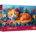 PUZZLE 160 ELEMENTÓW KOTEK Z EFEKTEM 3D 40-LECIE UKŁADANKA TREFL 40049