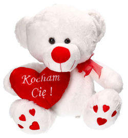 LEGO OZDOBA W KSZTAŁCIE SERCA DUŻY PLUSZOWY MIŚ 37cm TOREBKA WALENTYNKI