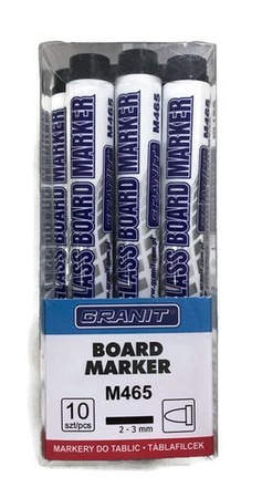 MARKER DO TABLIC SZKŁA GLASS BOARD CZARNY M465 GRANIT