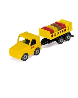 SAMOLOT TRANSPORTOWY DHL Z AKCESORIAMI AUTKA FIGURKA BAGAŻE SIKU 1702