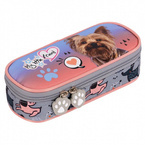 PIÓRNIK SZKOLNY SASZETKA USZTYWNIONA MY LITTLE FRIEND PIESEK GREY YORK