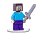 LEGO MINECRAFT WYPRAWA PO NETHERYTOWY MIECZ FIGURKA NAKLEJKI 